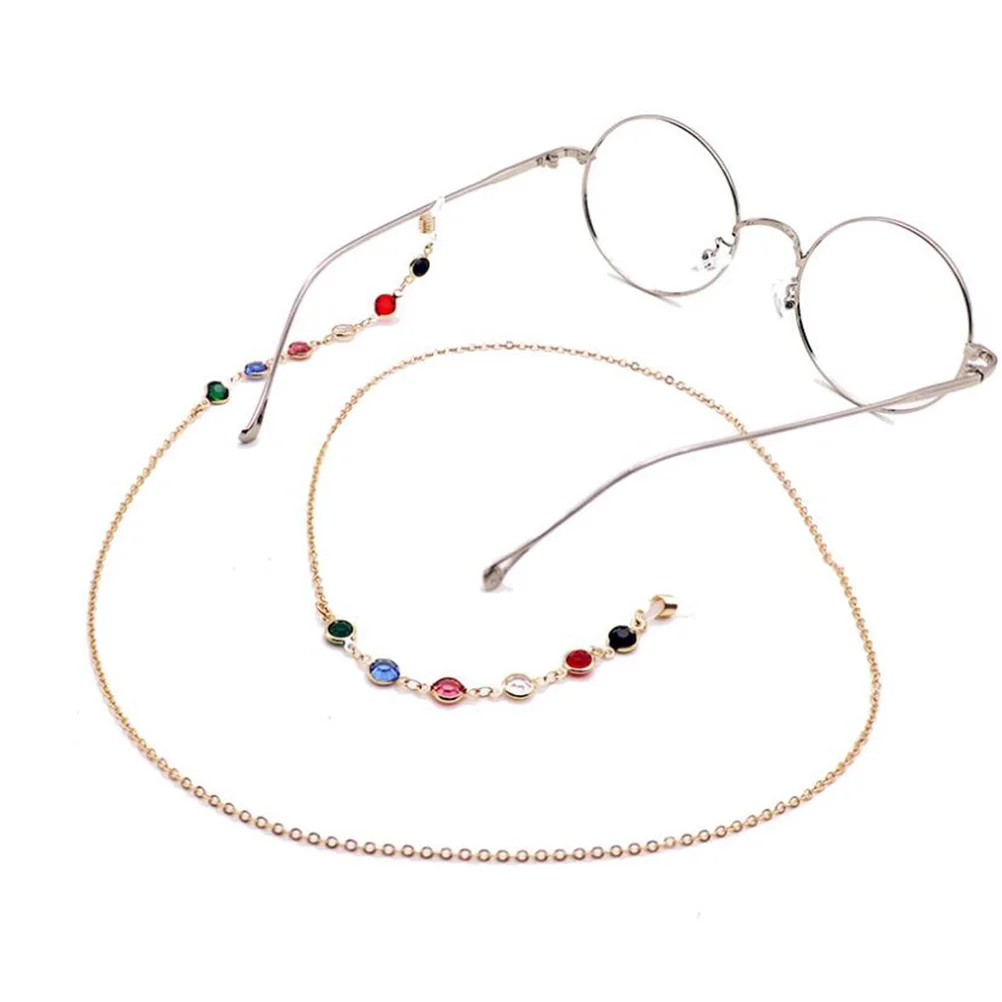 

Eyeglass Chain Colorful Beaded Glasses Holder Strap for Cycling Hiking Safety Eyewear Sunglasses Cord Retainer