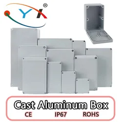 IP67 Outdoor Aluminum Enclosure Waterproof Industry Junction Box Project Instrument Case Explosion-Proof Electronics Housing