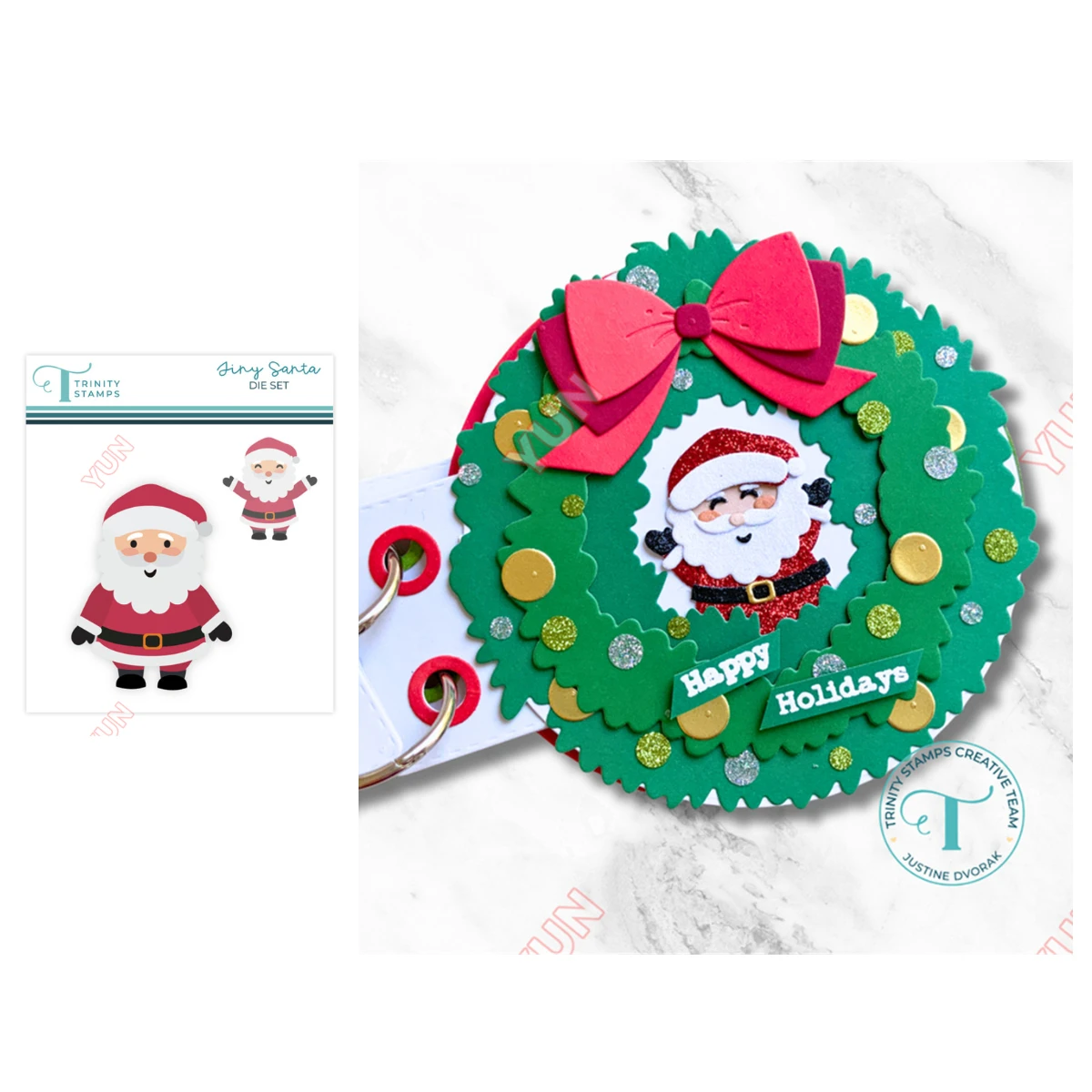 

2025 New Metal Cutting Dies Christmas Tiny Santa Die Set DIY Scrapbooking Stamp Greeting Card Gift Decoration Embossing Template