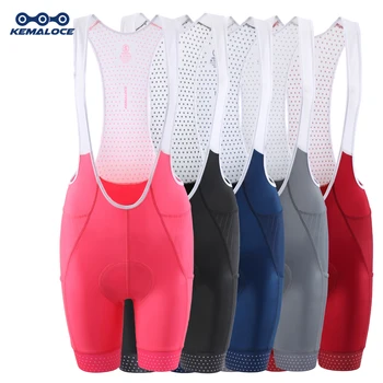 KEMALOCE Culotte Ciclismo Mujer Rosa Sólido y Negro Gel femenino Acolchado Viaje Largo Maillot Ciclismo Mujer Con bolsillos laterales