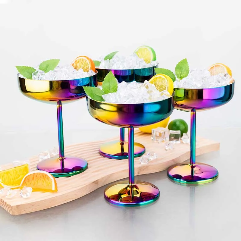 Elegante juego de copas de champán Martell, copas de vino de acero inoxidable de 200/300 ml para bodas, fiestas, celebraciones, calidad superior