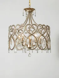 Heart Shaped French Crystal Ceiling Light Romantic Princess Bedroom Pendant Lamp American Chandelier Dining Living Room Decor