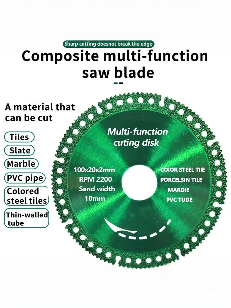 1/3 pièces 6 en 1 lame de scie diamant roues coupées disque de coupe diamant métal fer acier dalle de roche lame de scie à marbre