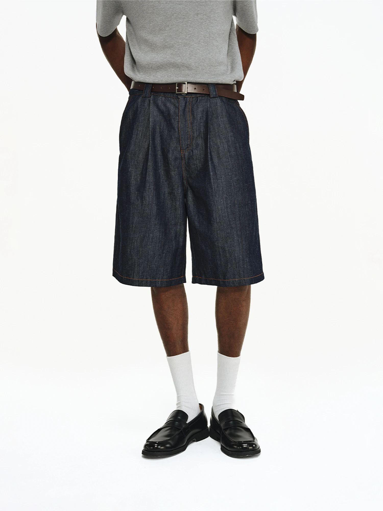 

Джинсы ATRY American Sle с широкими штанинами, длиной до колена, летние, новые, свободного прямого кроя, универсальные джинсовые брюки для мужчин и женщин