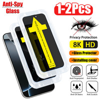 1PC 2PCS Privacy Glass for iPhone 16 15 14 13 12 11 Pro Max 12 13 Mini 14 Plus Dust free Installation Anti-spy Screen Protector