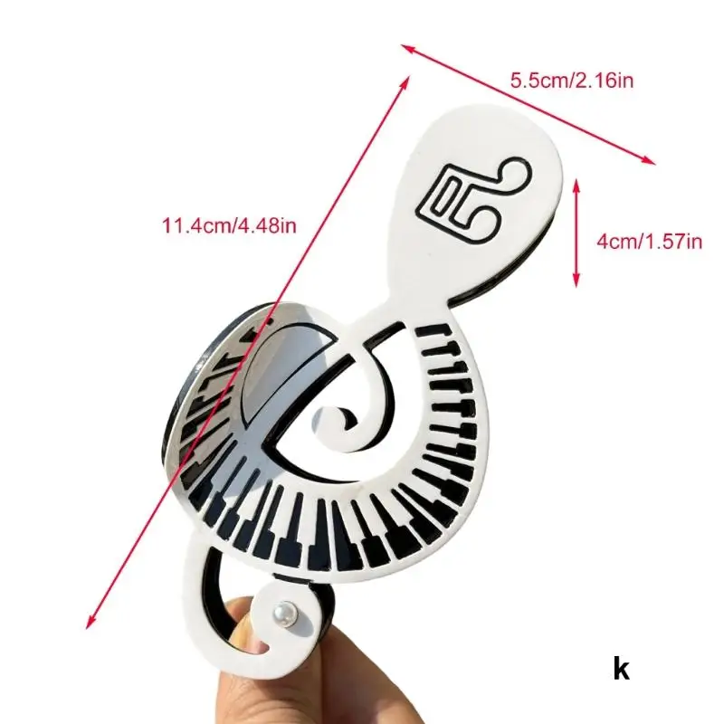 652F Nostalgic Acetate กิ๊บติดผมพร้อมองค์ประกอบการ์ตูนเหมาะสำหรับผู้หญิงแนวหน้าด้านแฟชั่นและคนรักดนตรี