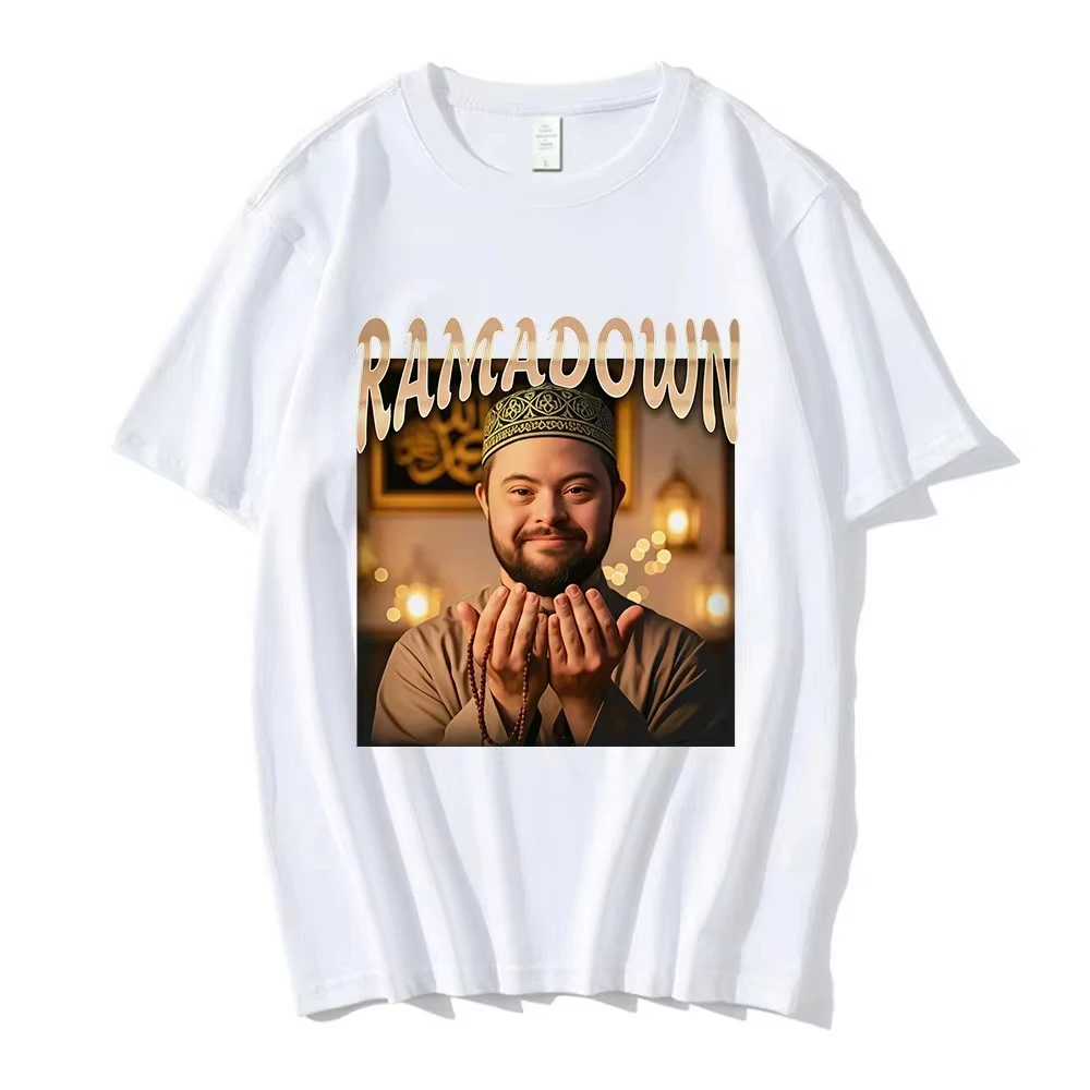 RAMADAWN MEME Lustige Grafik-T-Shirts für Herren und Damen, Übergröße, lässig, kurzärmelig, Rundhalsausschnitt, Baumwoll-T-Shirt, Unisex, modische Streetwear – Detail 4
