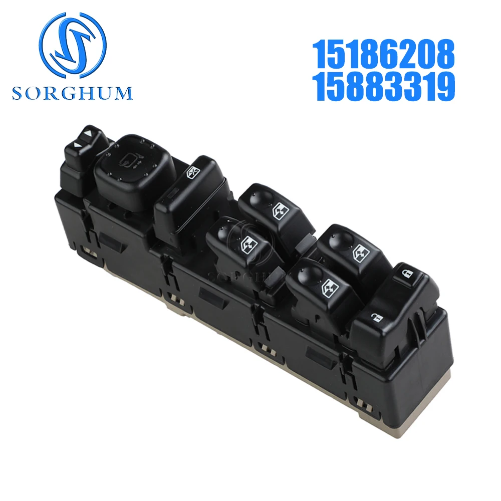 

SORGHUM New Master Power Electric Window Switch 15186208 for Chevrolet Avalanche 1500 2500 for GMC Cadillac Hummer H2 15883319