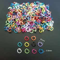 100Pcs/Lot 6mm Colorful Open Jump Rings Split Jump Ring Connector For Jewelry Making DIY Bracelet Necklace Earring Accessories