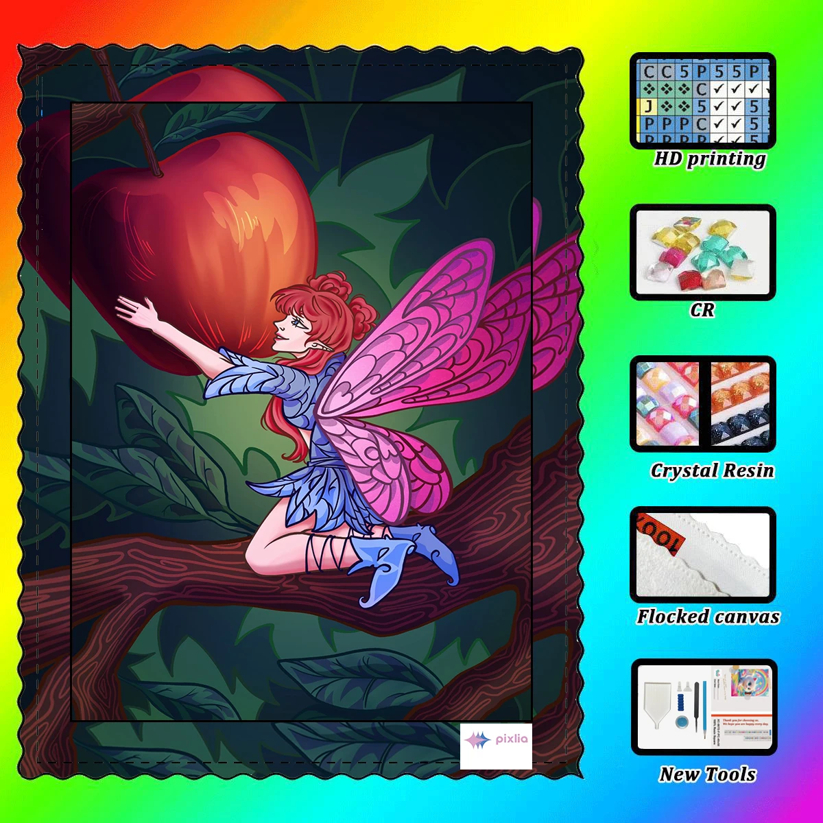 【andreea-arttime】-strass-de-sorciere-feerique-de-minuit-ab-strass-fd-strass-diamant-en-resine-parfaite