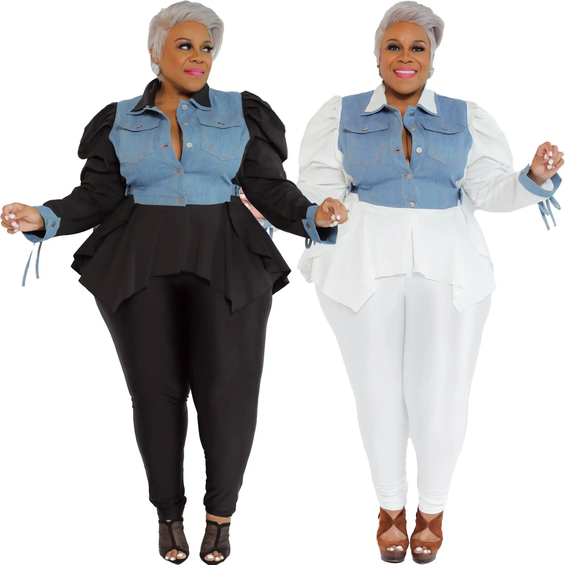 

Women's Exclusive plus Size Set Faionable Long Sve ort Skirt Nine Points Pants Universal Fit Winter Collection