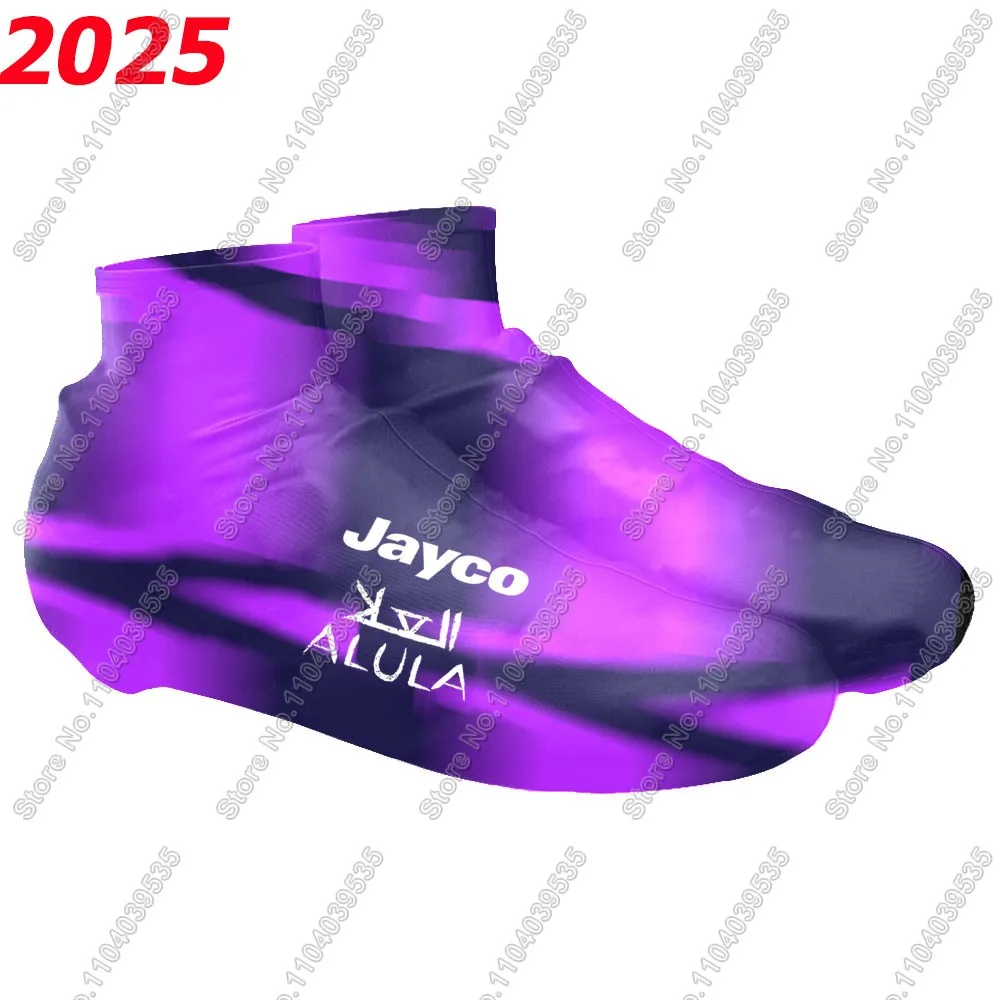 2025 Jayco Alula فريق الدراجات أغطية الحذاء الطريق دراجة غطاء أحذية الجبلية الفانيلة الغبار واقية عدم الانزلاق دراجة خارجية الجرموق