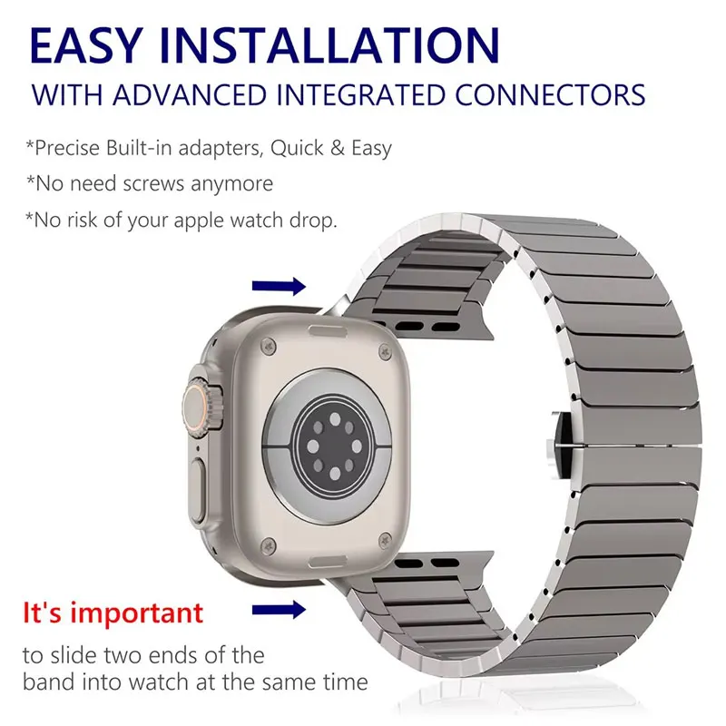 ل أبل ساعة 11 10 46 مللي متر 42 مللي متر الترا 3 2 1 49 مللي متر حزام الأعمال معصمه ل iWatch 10 11 9 8 SE3 44 مللي متر 40 مللي متر 45 مللي متر سوار معدني