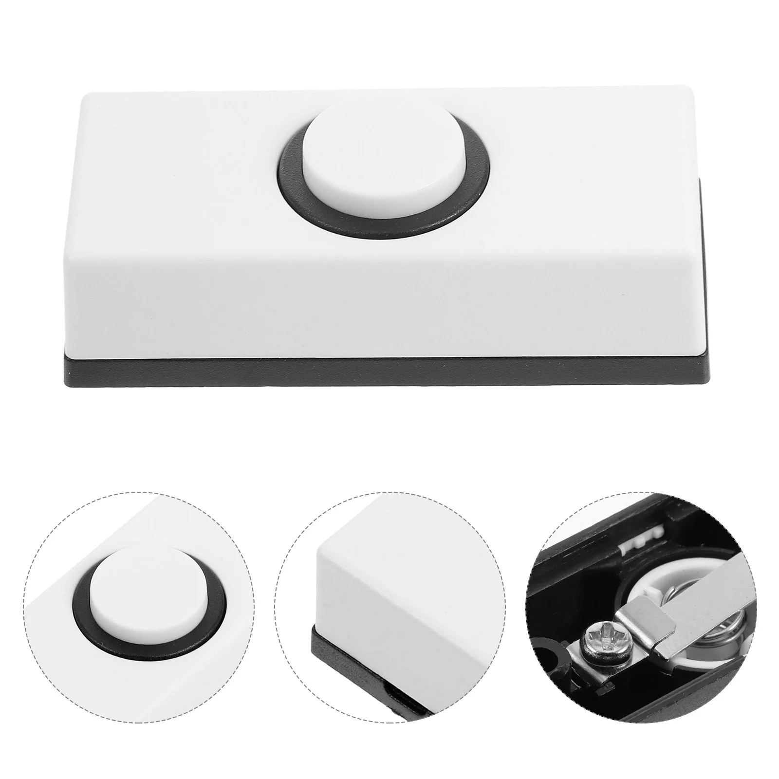 

2 Pcs Doorbell Switch Silicone Waterproof Vintage Wall Button Ringer Abs Bells for Homes Wired