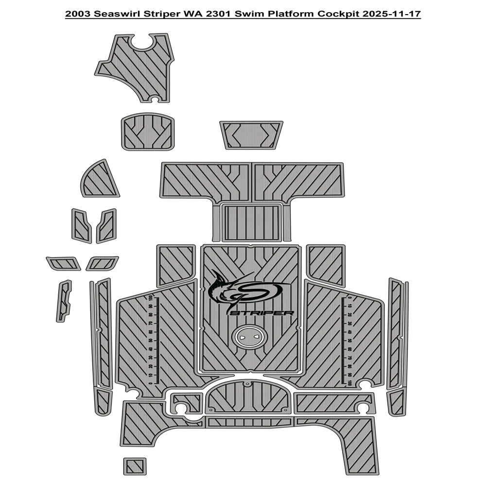 

2005 Seaswirl Striper WA 2301 Swim Platform Cockpit Pad Boat EVA Teak Floor SeaDek Gatorstep Style Self Adhesive dwset6hdfty