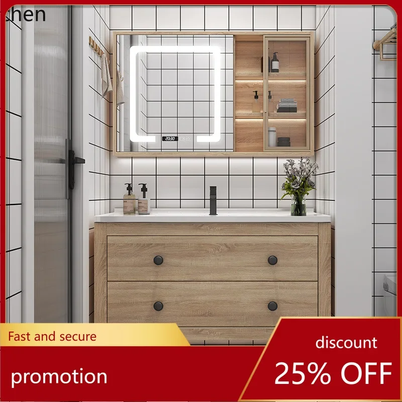 YFY Bathroom Cabinet Set Solid Wood Washstand Basin Cabinet Set