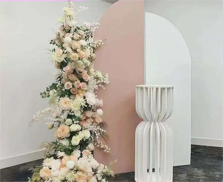 Weiße PVC-Premium-Blumenständerbasis - Mehrzweck-Displayhalter für Kuchentisch, Babyparty, Hochzeitsfeier, Innen- und Außendekoration – Detail 8