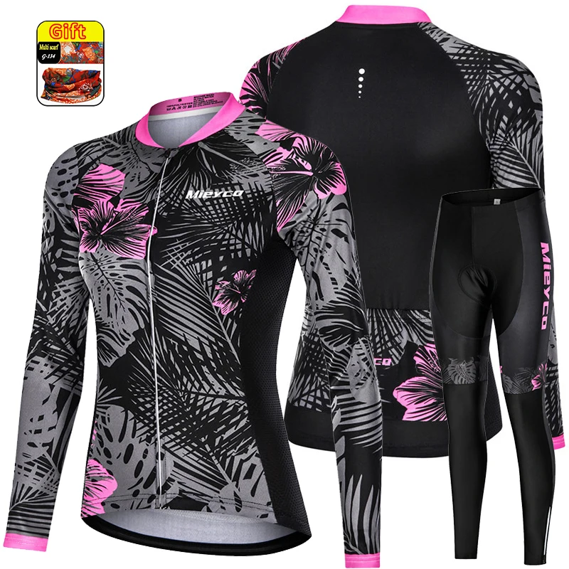 

Комплект велосипедного трикотажа 2025 года, весенний костюм для шоссейного велосипеда с длинными рукавами, спортивный костюм для триатлона для женщин, костюм для гоночного велосипеда, Ropa Ciclismo Mujer