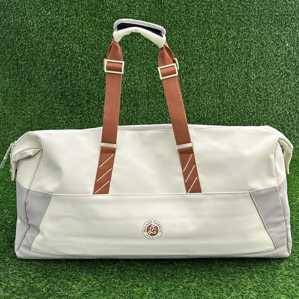 Wilson 2024 Roland Garros Tennis Duffel Racket Bag Super Tour Large Tennis Bag Max for 5 Racquets With Independent Inner Pocket