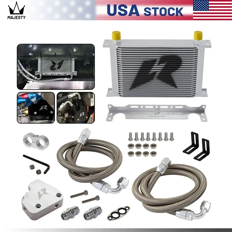 AN10 25 Row Oil Cooler Kit For Corvette C5 97-04 C6 05-13 C7 LS1 LS2 LS3 LS6 SL