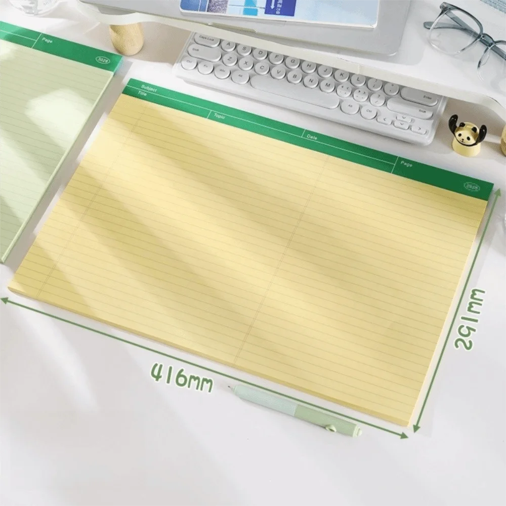 Durable Split Column A3 Lined Notepad Anti Bleed Large Size Draft Paper Soft Eye Friendly Mind Mapping Notebook Students