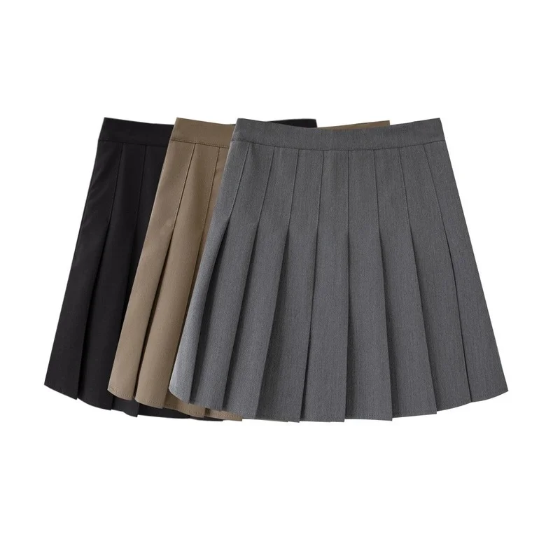 

Large Size Pleated Skirt Skirt Women 2022 Spring and Summer Korean Version High Waist Pleated Short Skirt A-line Skirt