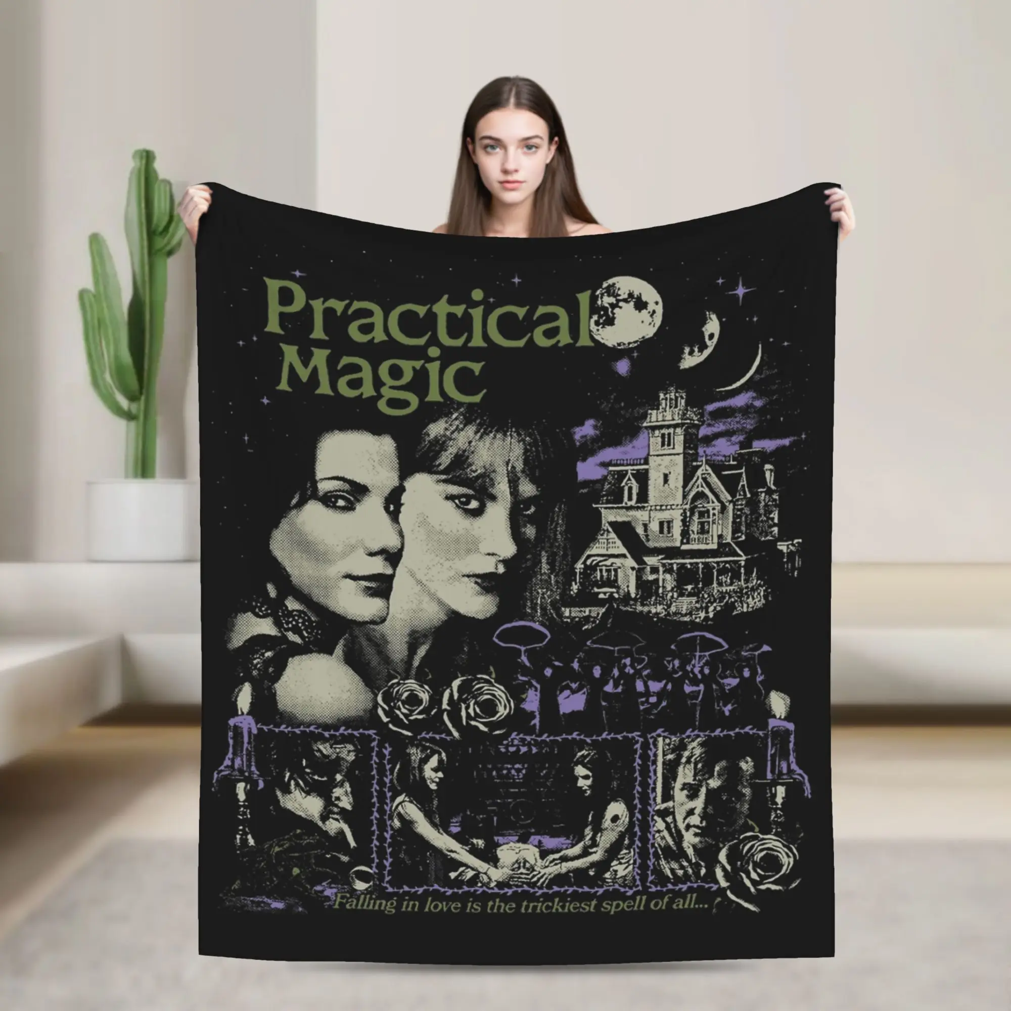 Midnight Margaritas Practical Magics Blankets Coral Fleece Plush Autumn/Winter Soft Throw Blanket for Bedding Outdoor Quilt