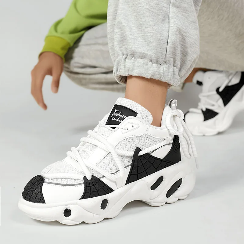 

Модные спортивные кроссовки — мужские кроссовки на толстой подошве с усиленным каблуком, уникальным дизайном для улучшенного сцепления, подходят для бега.