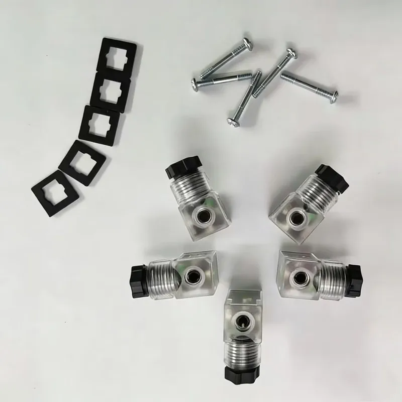 Bild 5: 5 Stück Luftventil-Magnetventil-Steckverbinder DIN43650C Typ 110 Stecker Anschlussdose Buchse Leichttyp C PIN-Abstand 9,4mm
