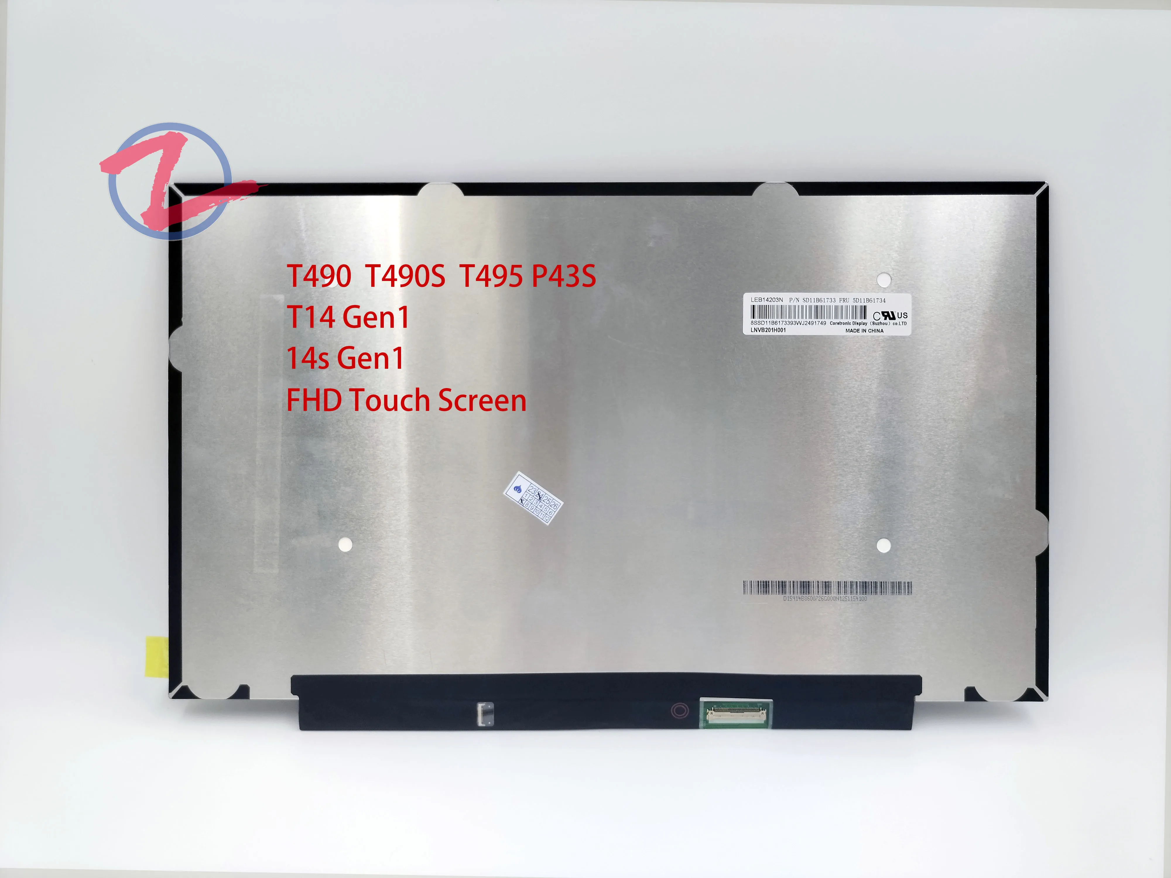 Imagem -02 - Tela Lcd para Lenovo Thinkpad Novo Original Novo Fhd Ips Toque 5d10z72100 5d10v82372 T490 T495 T490s P43s T14 P14s T14s Gen 1