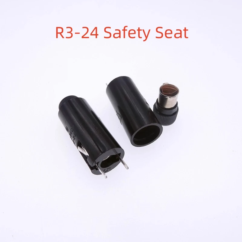 

5/10PCS 5x20MM fuse holder R3-24 fuse holder 10A250V PCB board installation vertical high temperature resistant bottom