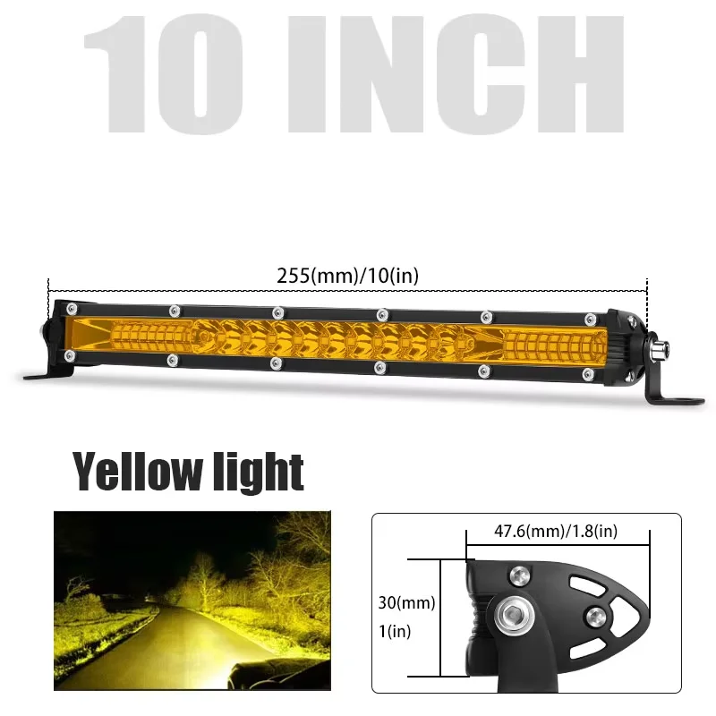 Barre LED 110cm 210W Slim RIGIDON - Projecteur LED Voiture 12V 24V IP67 Étanche 6000K Pour 4x4, Offroad, Camion Et Bateau