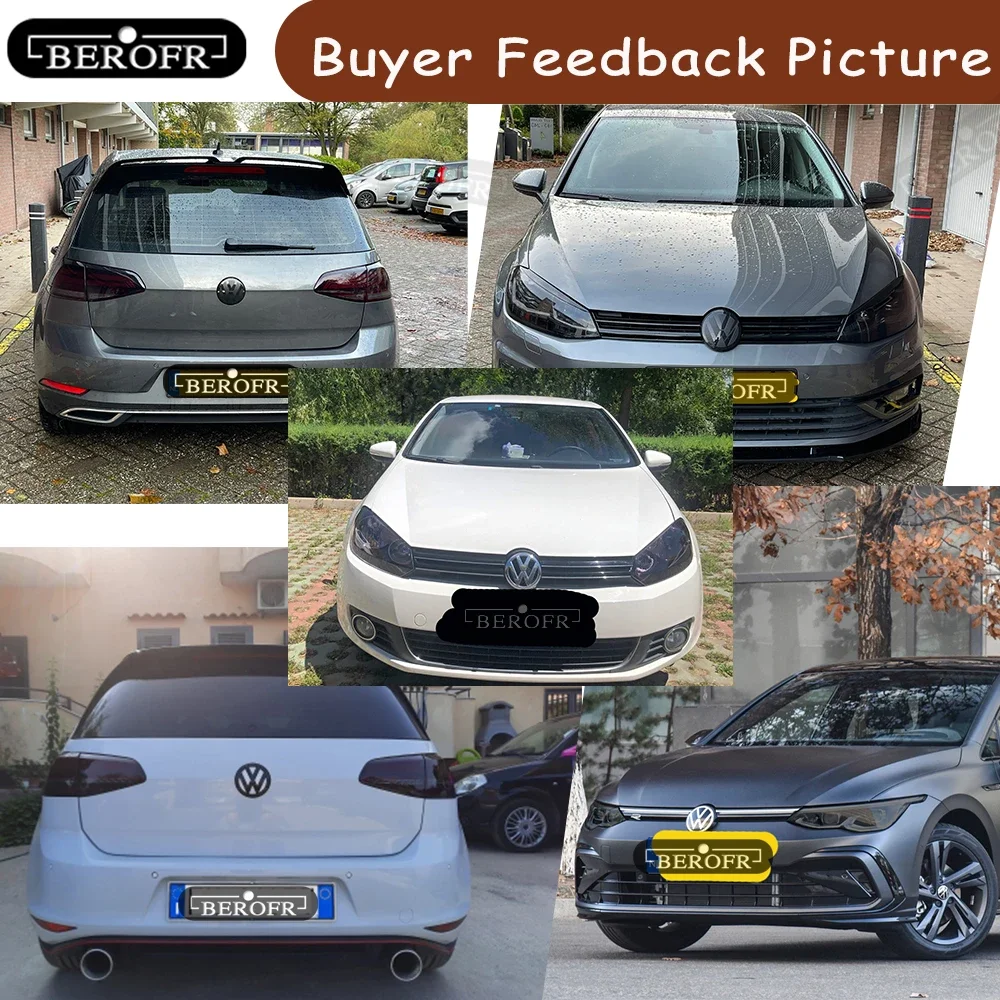 غشاء واقي للمصابيح الأمامية للسيارة ، ملصق شفاف من البولي يورثين الحراري لفولكس فاجن فولكس فاجن جولف 7 ، 8 ، MK7 ، MK7.5 ، MK8 ،-فاجن ، أسود