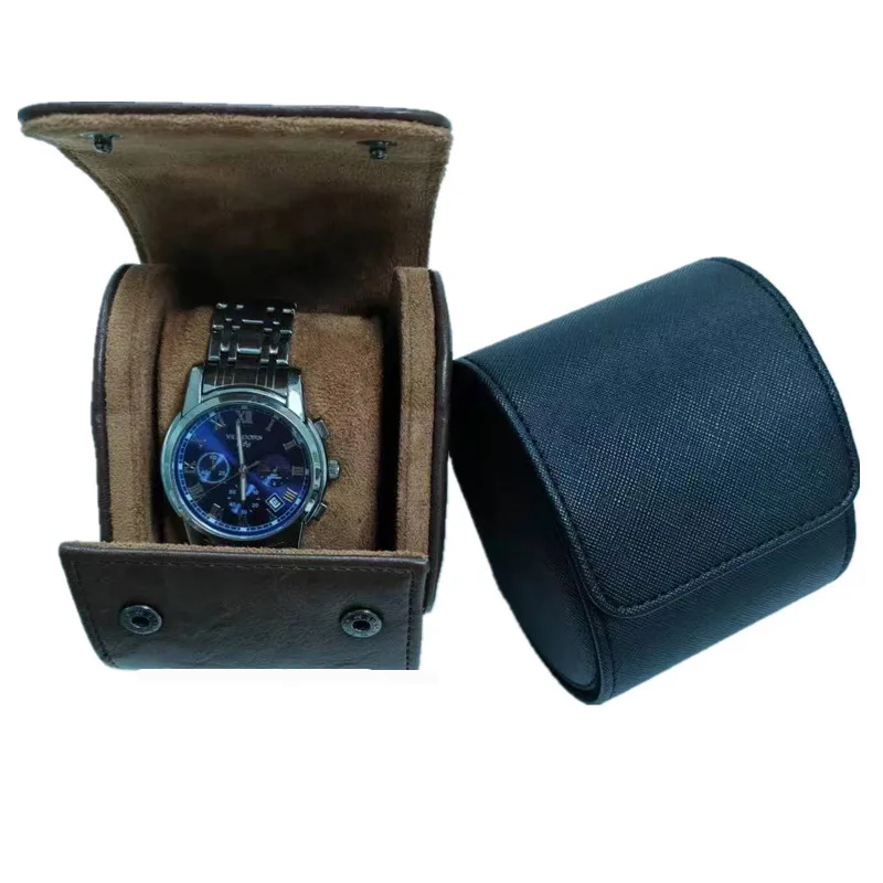 PUレザートラベルパッケージボックス,ハイエンド保護バッグ,ポータブル時計収納ボックス,在庫あり