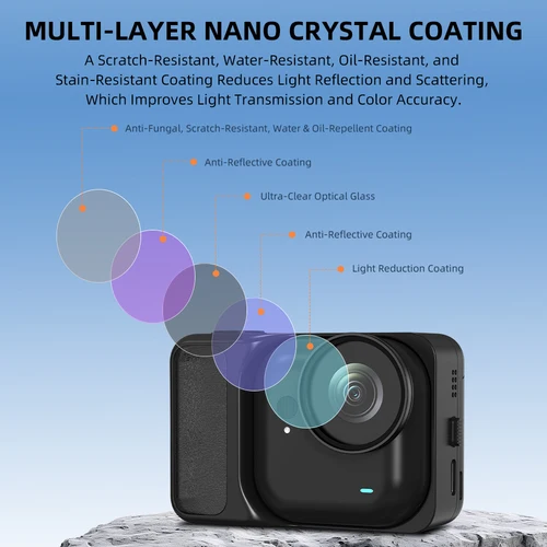 Imagen 2 del producto BRDRC Juego de filtros de lente para cámara Insta360 Go Ultra UV CPL ND8/ND16/ND32 fotografía para GO Ultra Accesorios