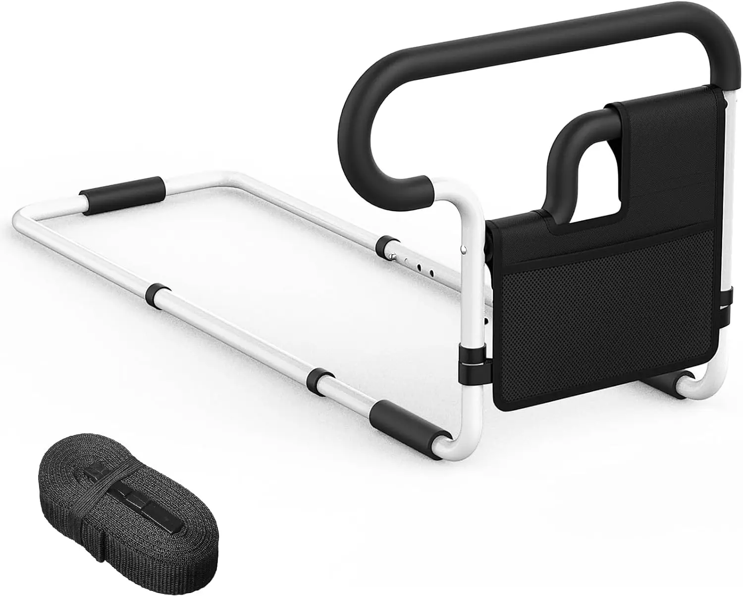 

Bed Rails for Elderly Adults Safety: Adjustable Bedside Assist Bar for Seniors - Side Bed Railing Handle Support Guard - Bedrail