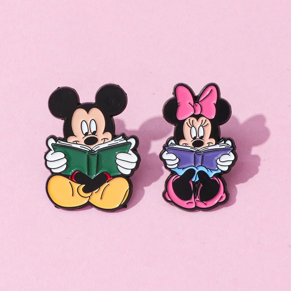 

Miniso Cute Creative Personality Mickey Minnie Metal Badge Mickey Mouse Alloy Drop Brooch Accessories Pin Decoration