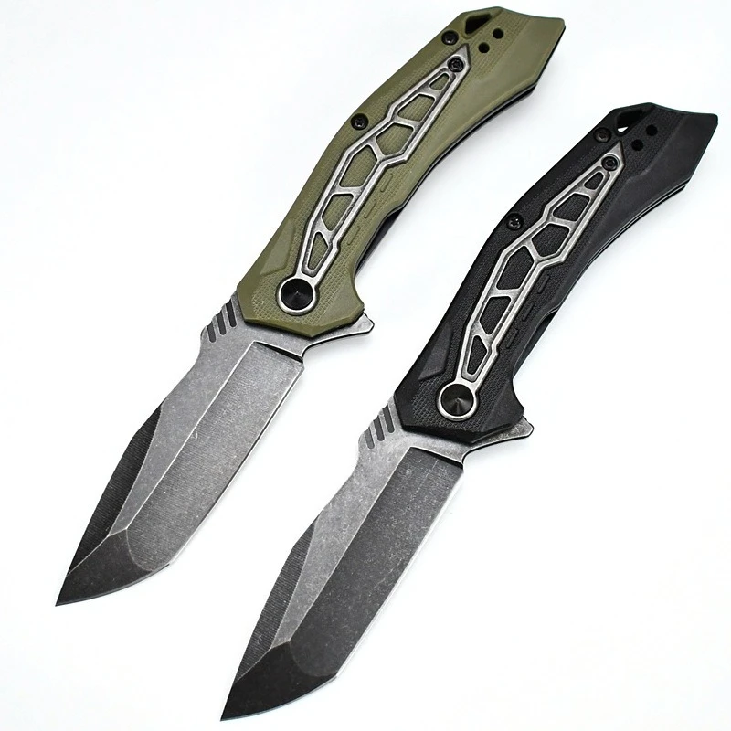 

Складной нож KS1376 из нержавеющей стали — лезвие 8Cr13Mov — ручка из нейлонового волокна — портативный бытовой нож для переноски фруктов EDC