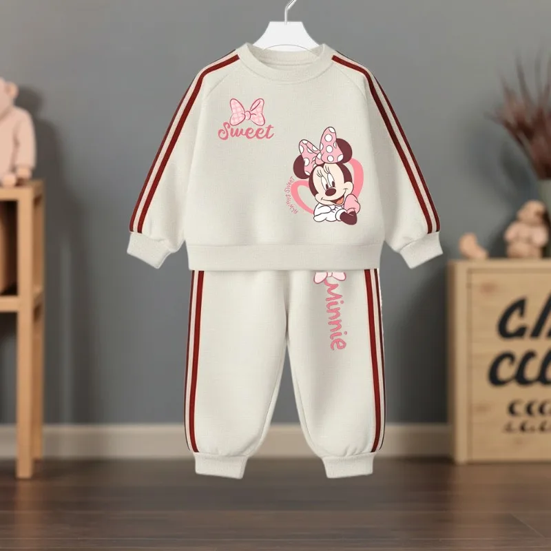 2026 Spring Girls Fashion O Neck Hoodies and Long Pant Two Piece Kids Casual Tracksuit Child Elastic Waist Sport Trousers Sets