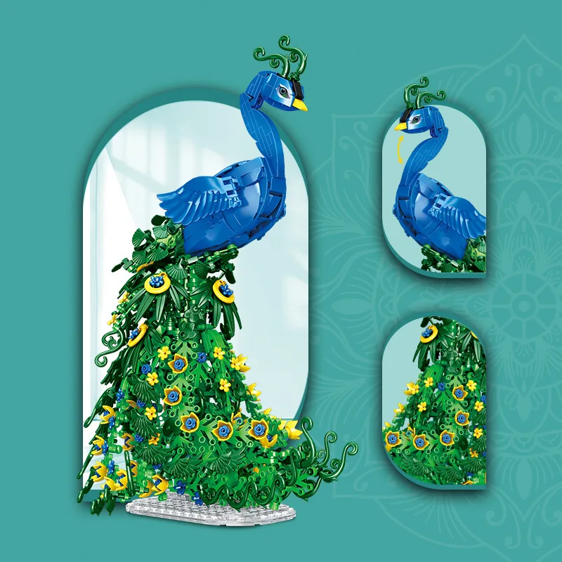 

Blocks animals bird Micro Building Blocks Peacock Model Mini Block Construction Set for Children Girls 6 to 12 Year Adults Gift