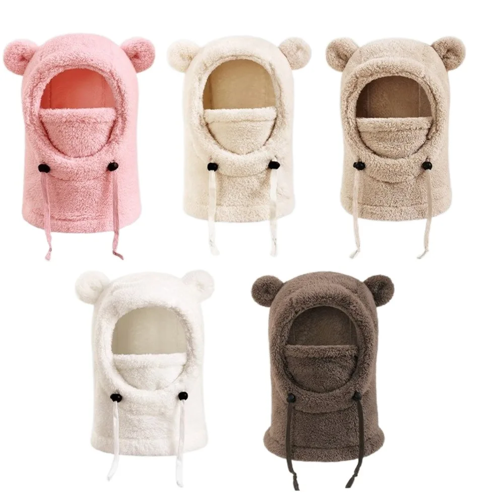 Funny 3 in 1 Winter Helmet Hat Mask Scarf Soft Integrated Hat Keep Warm Breathable Balaclava Hat Outdoor