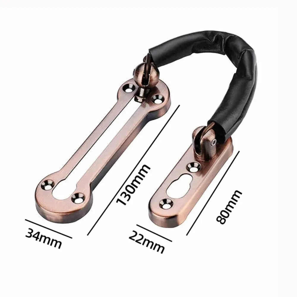 Portable Anti-theft Door Locks Stainless Steel Household Security Chain Nail Free Glue Thickening Safety Lock Door Lock Hardware