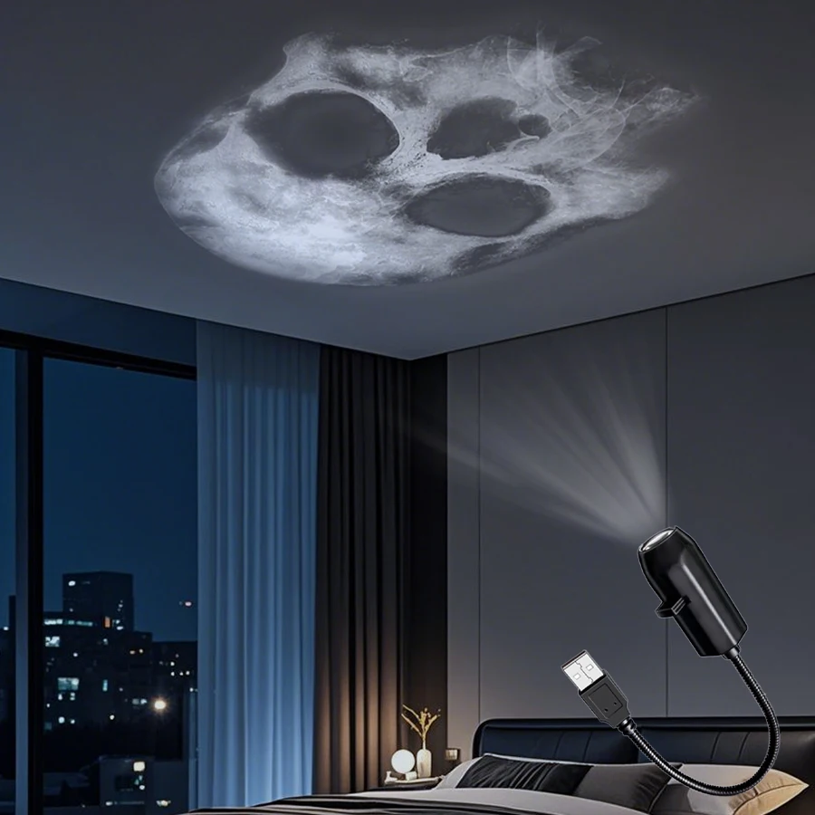 5V USB Direct Insertion Projection Light Planet/Halloween Theme Replacement Light Strip Indoor Ceiling Decorate Projection Light