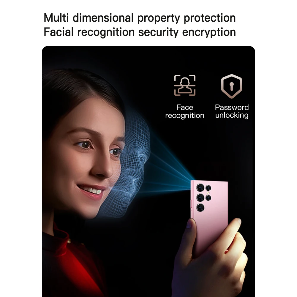 Onemyth s26 pro 4.0 "mini smartphone 2gb ram 16gb rom android12.0 reconhecimento facial desbloquear 2000mah 4g pequeno telefone móvel