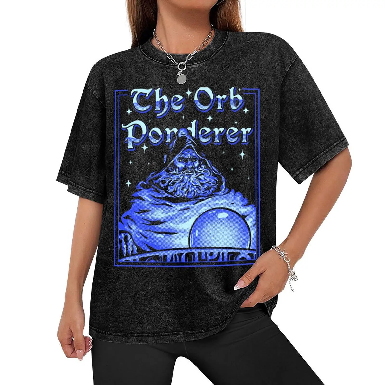 The Orb Ponderer - Pondering Orb Wizard with Magic Ball Magician MEME T-Shirt cute tops mens funny t shirts