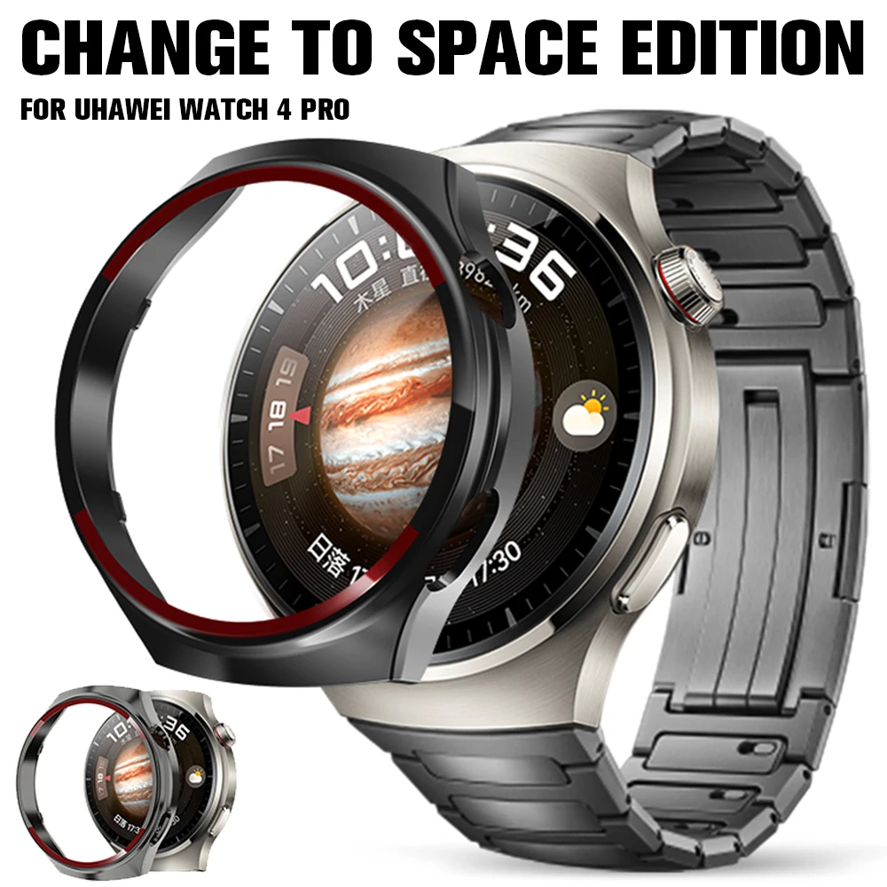 

Change To WATCH 4 Pro Space Edition Screen Protector Cover For Huawei WATCH 4 Pro Hard PC Front Rear Bumper Case Accessories