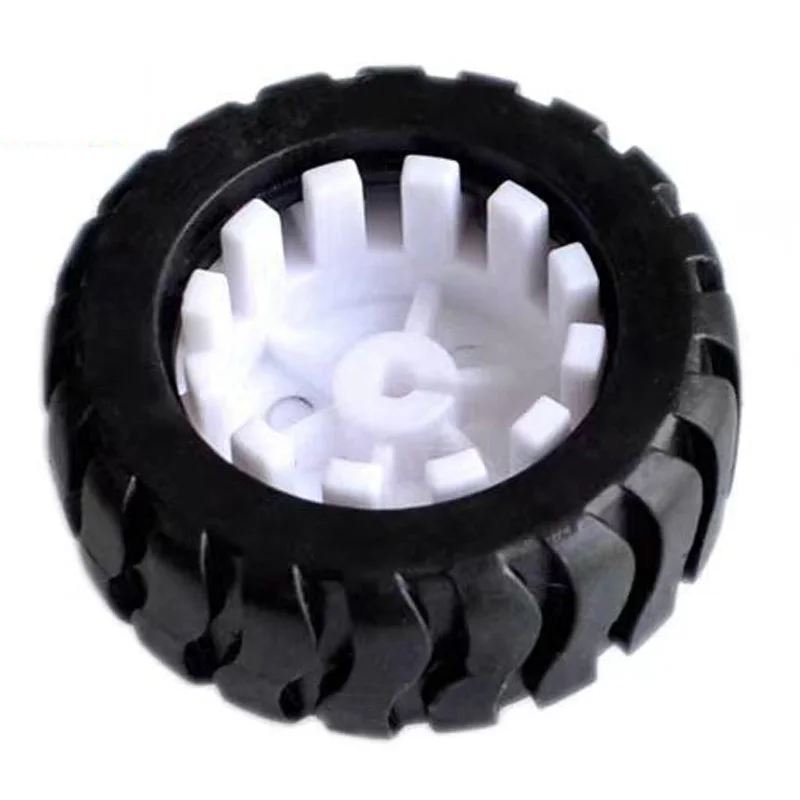 D-axis rubber tire Robot Accessories 43MM Tracking trolley model wheels With N20 gear motor