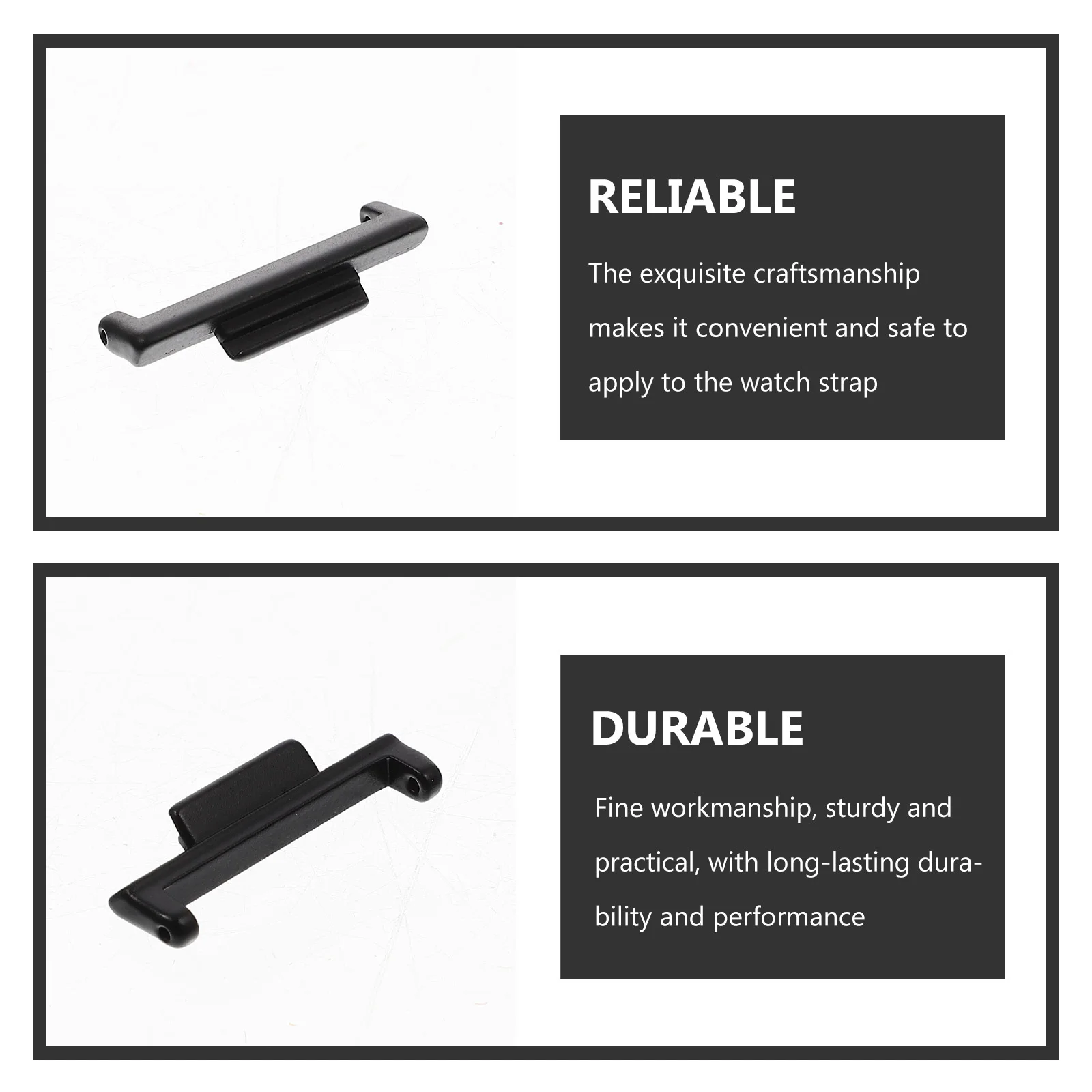 

2Pcs Metal Watchband Connector Sturdy Rust-Resistant Universal Fit Replacement Adapters for Smartwatch Bands Connection