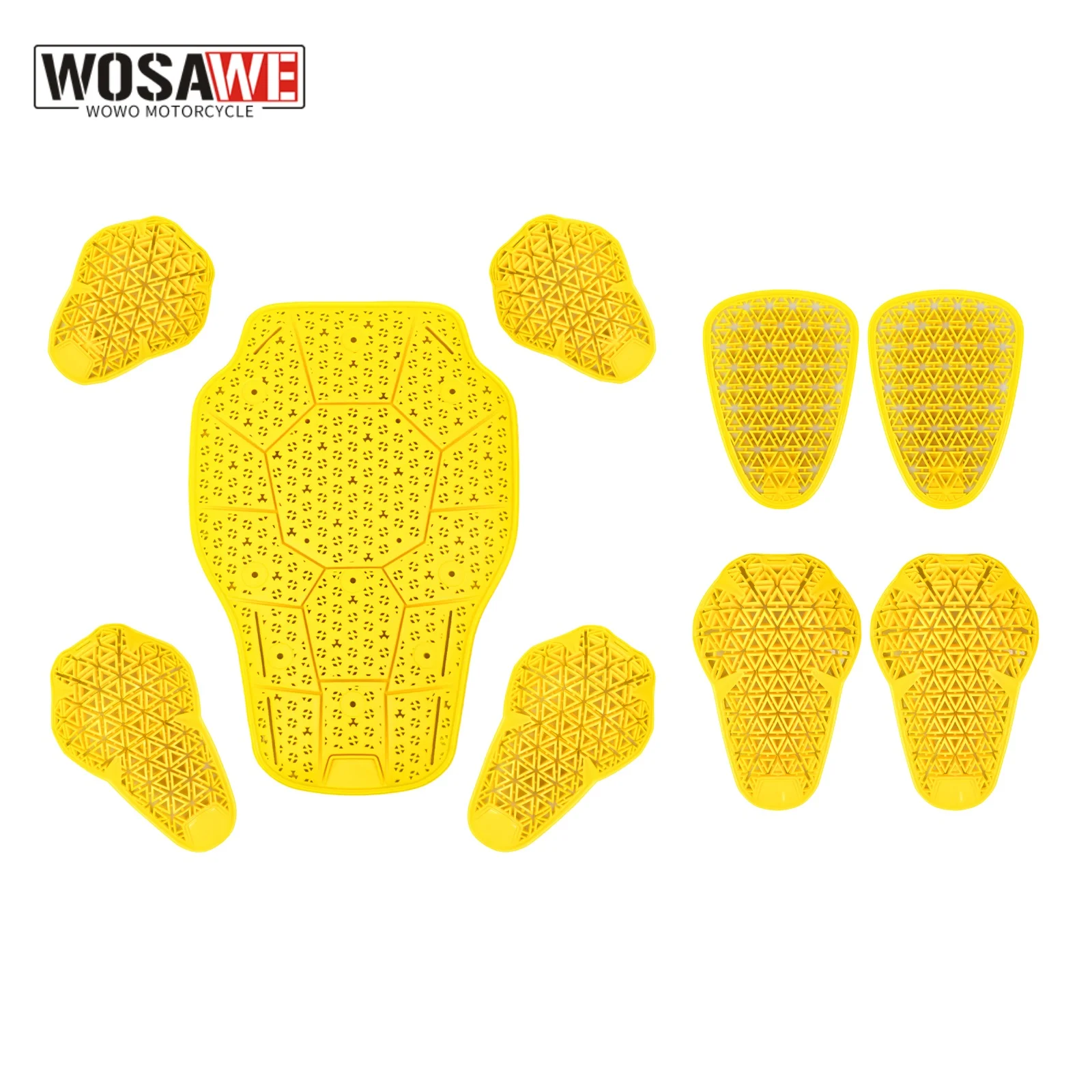WOSAWE CE Approved Motorcycle Shoulder Elbow Back Protector Pad Universal Motorbike Soft Motorcycle Jacket Insert Armor
