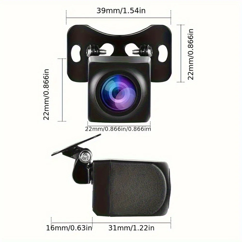 Dynamic Trajectory REVERSE Car Camera with Moving Guidelines Rear View Backup Camera for Trucks/SUVs/Sedan Parking